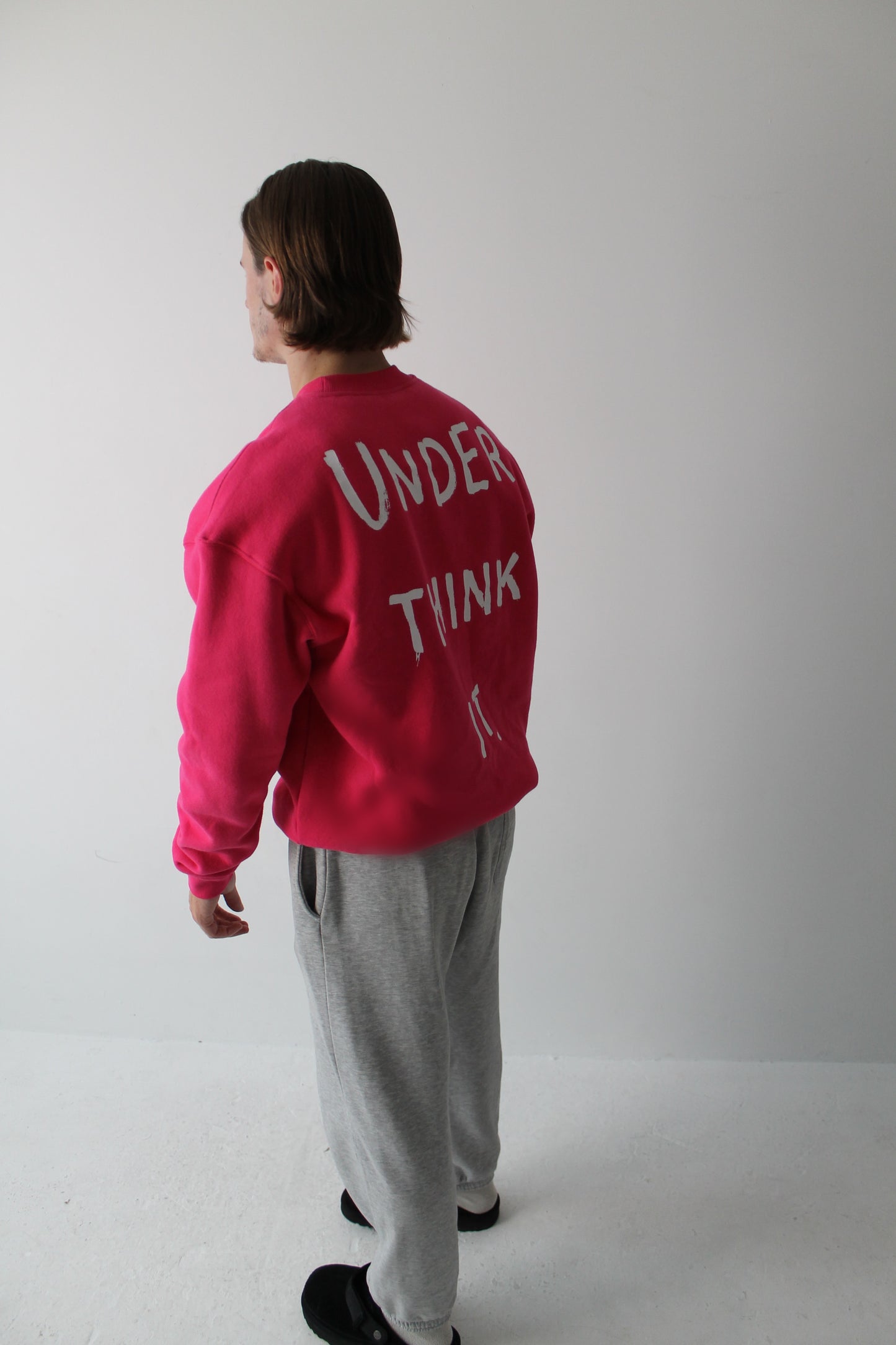 ‘Under think it’ back print sweatshirt