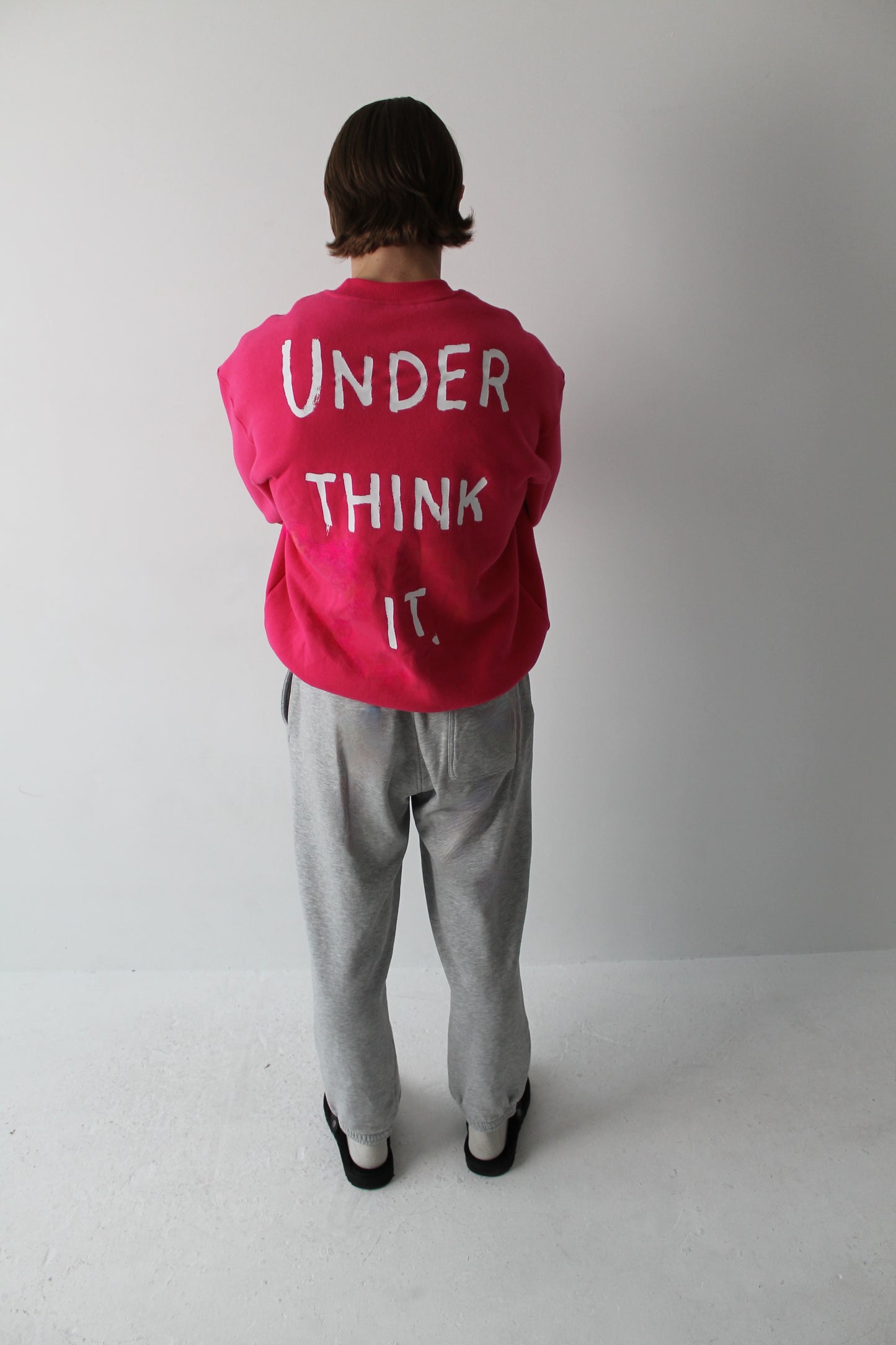 ‘Under think it’ back print sweatshirt